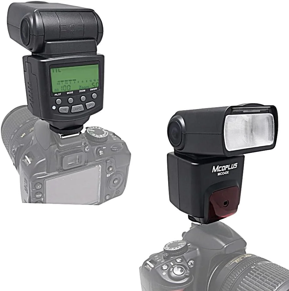 AECAM - فلاش اسپیدلایت Mcoplus MCO-430 TTL برای دوربین های کانن EOS 60D 70D 80D 90D 550D 600D 650D 700D 800D 5D 5D II III 5DIV 7DII 1100D 1200D