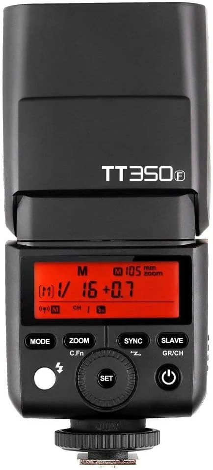 فلاش اسپیدلایت کوچک GODOXs TT350 GN36 2.4G TTL HSS برای دوربین های کانن، نیکون، سونی، فوجی و المپوس (TT350S اندروید)
