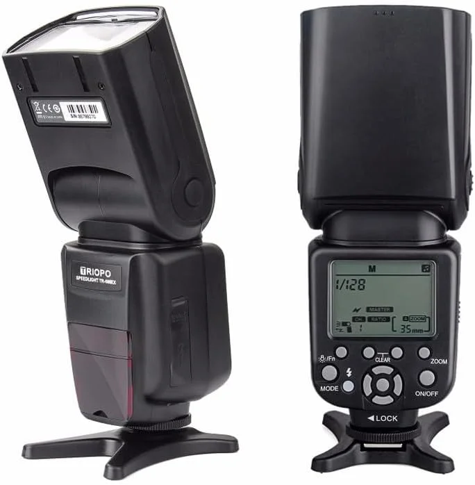 فلاش اسپیدلایت بی سیم TTL مدل Triopo TR-586EX مناسب دوربین های NIKONs Canons EOS 450D 60D 80D مشابه YONGNUOs YN-568EX II