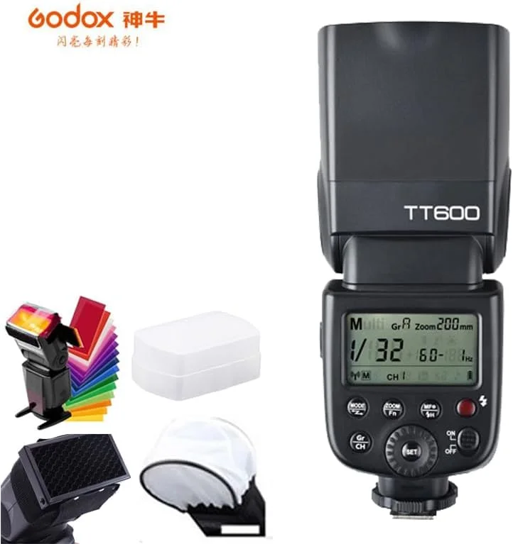 AECAM - فلاش اسپیدلایت بی سیم GODOXs TT600S 2.4G با سرعت 1/8000 ثانیه به همراه تریگر X2T-C/N/S/F/O/P برای دوربین های کانن، نیکون، سونی، فوجی و المپوس (X2T اندروید)