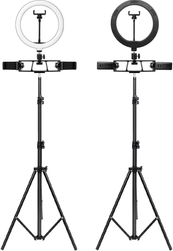 حلقه نور LED سلفی 26 سانتی متری AECAM با پایه نگهدارنده بلوتوثی برای پخش زنده، نورپردازی عکاسی و سه پایه برای ویدیوهای یوتیوب (سه پایه 160 سانتی متری) حلقه نور LED سلفی 26 سانتی متری AECAM با پایه نگهدارنده بلوتوثی برای پخش زنده، نورپردازی عکاسی و سه پایه برای ویدیوهای یوتیوب (سه پایه 160 سانتی متری)