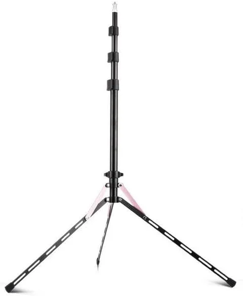 پایه نگهدارنده تاشو آلیاژ آلومینیوم AECAM برای چراغ حلقه ای LED، سه پایه لامپ فلاش برای پخش زنده ویدیو بلاگر (صورتی)