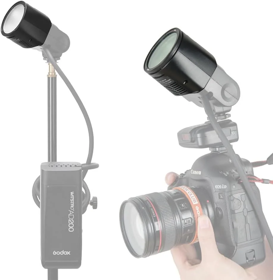 AECAM - سر فلاش گرد GODOXs H200R، لوازم جانبی عکاسی مناسب برای فلاش جیبی GODOXs AD200