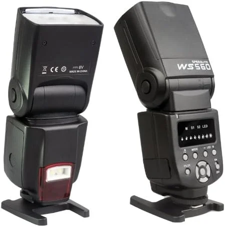 فلاش اسپیدلایت WANSEN WS-560I جدید AECAM برای NIKONs D3100 D5100 D7000 D7100 Canons 450D 500D 550D 600D 650D 60D 70D مانند YONGNUOs 560