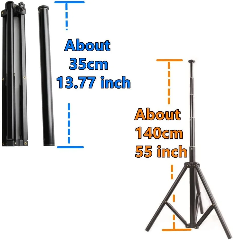 AECAM - سه پایه انعطاف پذیر 55 اینچی 2 در 1 با پیچ 1/4 اینچی، پایه نور سلفی برای نور حلقه ای، عکاسی استودیویی، پخش زنده، آرایش، دوربین AECAM - سه پایه انعطاف پذیر 55 اینچی 2 در 1 با پیچ 1/4 اینچی، پایه نور سلفی برای نور حلقه ای، عکاسی استودیویی، پخش زنده، آرایش، دوربین