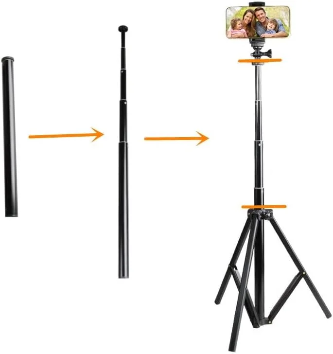 AECAM - سه پایه انعطاف پذیر 55 اینچی 2 در 1 با پیچ 1/4 اینچی، پایه نور سلفی برای نور حلقه ای، عکاسی استودیویی، پخش زنده، آرایش، دوربین AECAM - سه پایه انعطاف پذیر 55 اینچی 2 در 1 با پیچ 1/4 اینچی، پایه نور سلفی برای نور حلقه ای، عکاسی استودیویی، پخش زنده، آرایش، دوربین