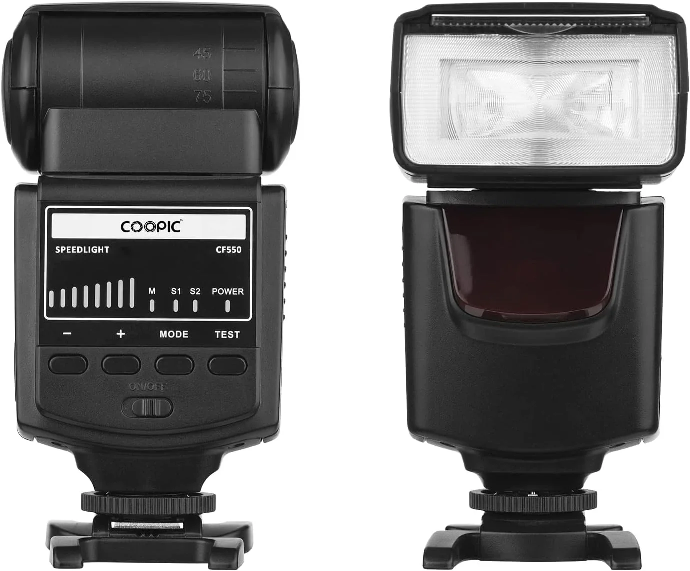 فلاش اسپیدلایت COOPIC Create Cool Pictures CF550 سازگار با دوربین های دیجیتال DSLR کانن، نیکون، پاناسونیک، الیمپوس، پنتاکس و سایر دوربین ها با هات شو استاندارد