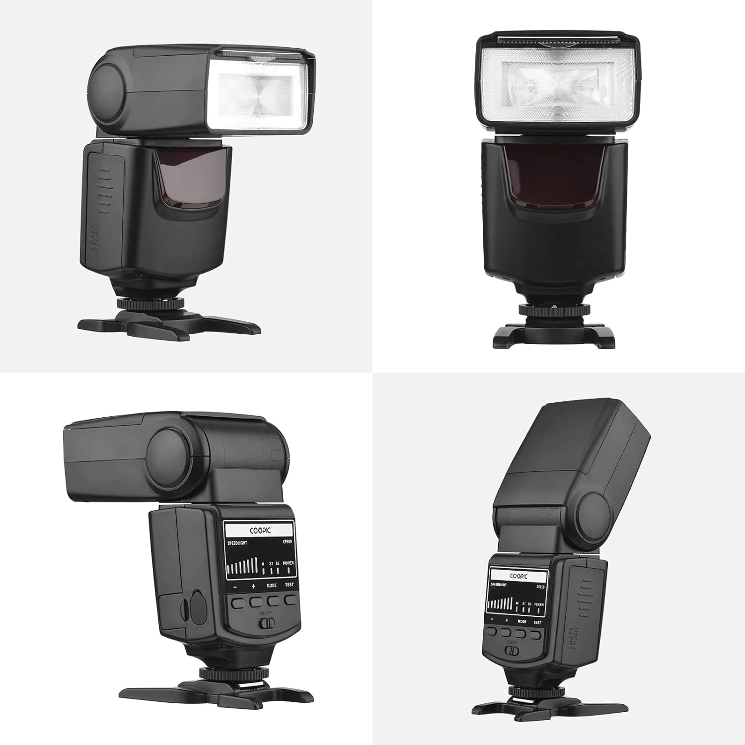 فلاش اسپیدلایت COOPIC Create Cool Pictures CF550 سازگار با دوربین های دیجیتال DSLR کانن، نیکون، پاناسونیک، الیمپوس، پنتاکس و سایر دوربین ها با هات شو استاندارد