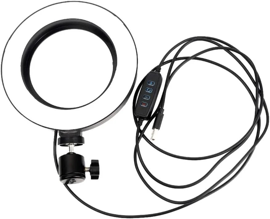 نور شب GHiycotdl، حلقه نوری LED با نگهدارنده تلفن، حلقه نوری LED دوربین برای پخش زنده، آینه آرایش، دوربین، ویدیوهای یوتیوب 16 سانتی متر