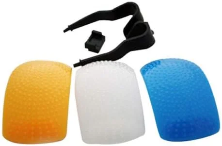 دیفیوزر فلاش پاپ آپ 3 رنگ AECAM برای Canon 5D Mark II/III/50D/350D/450D/550D/1200D و NIKON D800/D700/D600