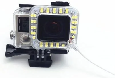 نور حلقه ای LED مدل AECAM برای دوربین های اکشن GOPROs Hero 8 7 6 5 4 3+ و کیس های محافظ و دوربین های اکشن GOPROs Session