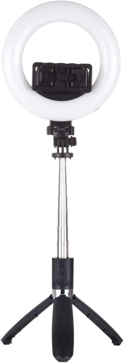 نور حلقه ای دستی ایرومی، نور پرکننده، استیک سلفی بلوتوثی TR مناسب پخش زنده و ولاگ