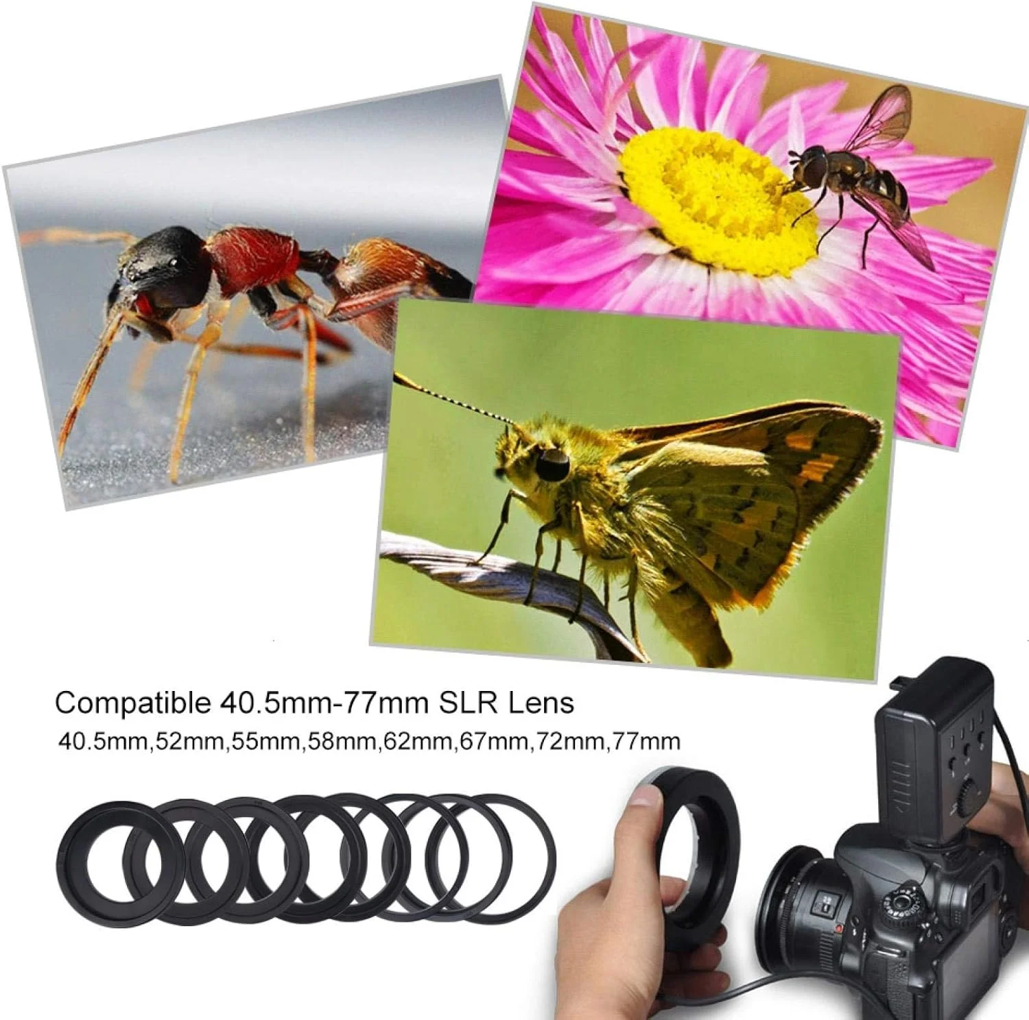 فلاش حلقه ای نصب آسان با طراحی ویژه، دارای 7 حالت روشنایی، نور مناسب برای علاقه مندان به عکاسی