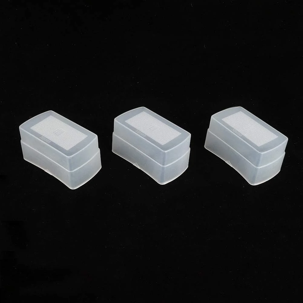 3 عدد پخش کننده نور فلاش دوربین دیجیتال، سافت باکس اسپیدلایت مناسب برای فلاش بالای دوربین Canon 550EX - سفید