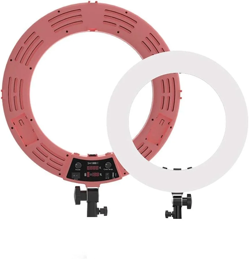 کیت نور حلقه ای LED با سه پایه قابل تنظیم، نور پرکننده حلقه ای LED 18 اینچی با صفحه نمایش LCD، نور سلفی موبایل، نور زیبایی با ارتفاع قابل تنظیم کیت نور حلقه ای LED با سه پایه قابل تنظیم، نور پرکننده حلقه ای LED 18 اینچی با صفحه نمایش LCD، نور سلفی موبایل، نور زیبایی با ارتفاع قابل تنظیم