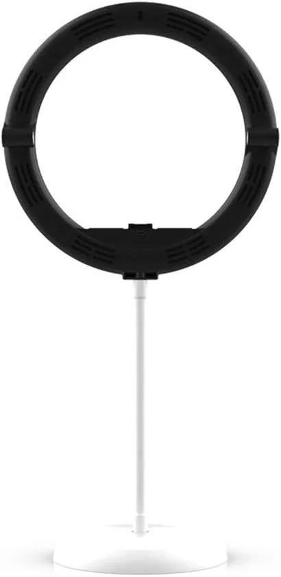 نور پرکننده حلقه ای تاشو نور زنده شارژ USB نور زیبایی تلفن همراه 10 اینچی برای آرایش زنده (رنگ: مشکی، سایز: 30x7x32 سانتی متر)