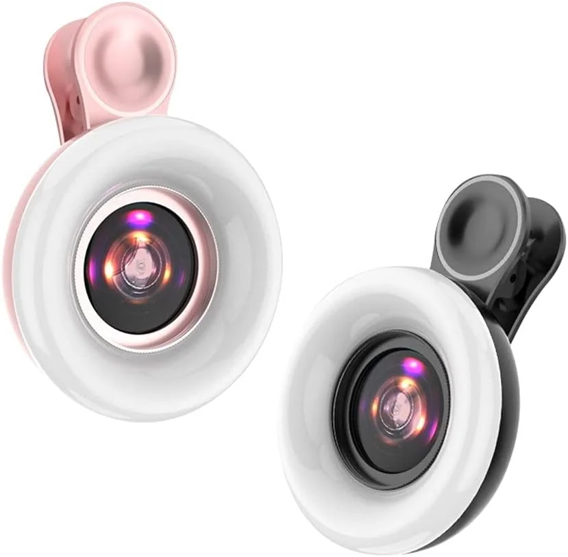 نور پرکننده تلفن همراه لنز ماکرو 15X چراغ فلاش حلقه ای LED سلفی قابل حمل گیره حلقه ای جهانی چراغ سلفی تلفن (رنگ: گلبهی) نور پرکننده تلفن همراه لنز ماکرو 15X چراغ فلاش حلقه ای LED سلفی قابل حمل گیره حلقه ای جهانی چراغ سلفی تلفن (رنگ: گلبهی)