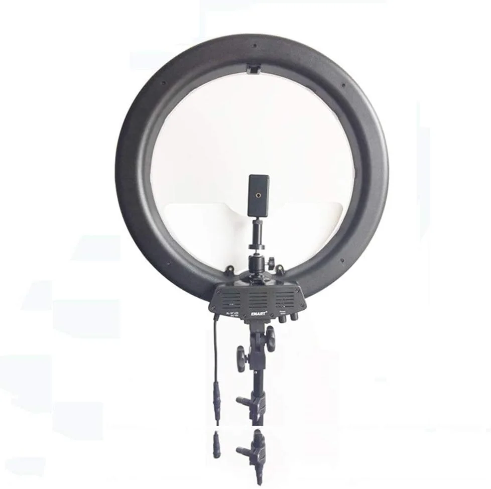 کیت نورپردازی عکس و فیلم دوربین، رینگ لایت 18 اینچی LED، نور پرکننده، پایه سلفی تلفن همراه، نور زیبایی لایو مشکی برای سلفی تلفن