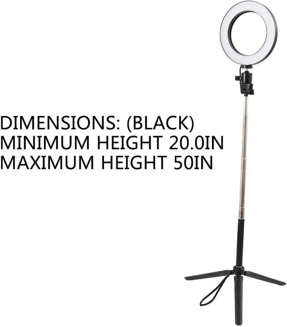 نور پرکننده LED حلقه ای 16/26 سانتی متری نور سلفی تلفن همراه نور زنده لنگر ویدیو + سه پایه کوچک + مونوپاد سلفی wenfeng1991