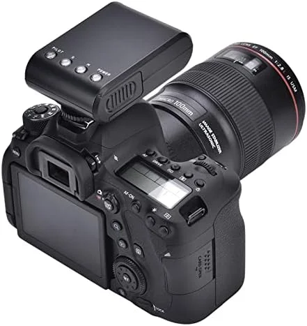 فلاش اکسترنال دوربین ciciglow، فلاش کوچک قابل حمل با پایه هات شو برای دوربین های DSLR، دارای سنسور دیجیتال داخلی و پیش فلاش خودکار، مشکی، تک عددی