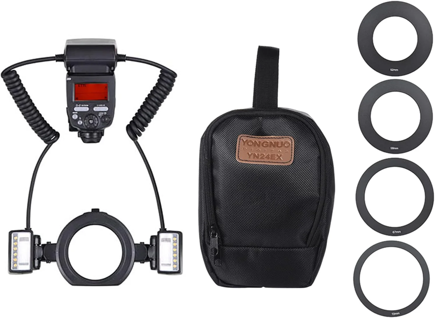 فلاش ماکرو Morelian E-TTL با دمای رنگی 5600K به همراه 2 عدد هد فلاش و 4 عدد حلقه آداپتور برای دوربین های Canon EOS 1Dx 5D3 6D 7D 70D 80D فلاش ماکرو Morelian E-TTL با دمای رنگی 5600K به همراه 2 عدد هد فلاش و 4 عدد حلقه آداپتور برای دوربین های Canon EOS 1Dx 5D3 6D 7D 70D 80D