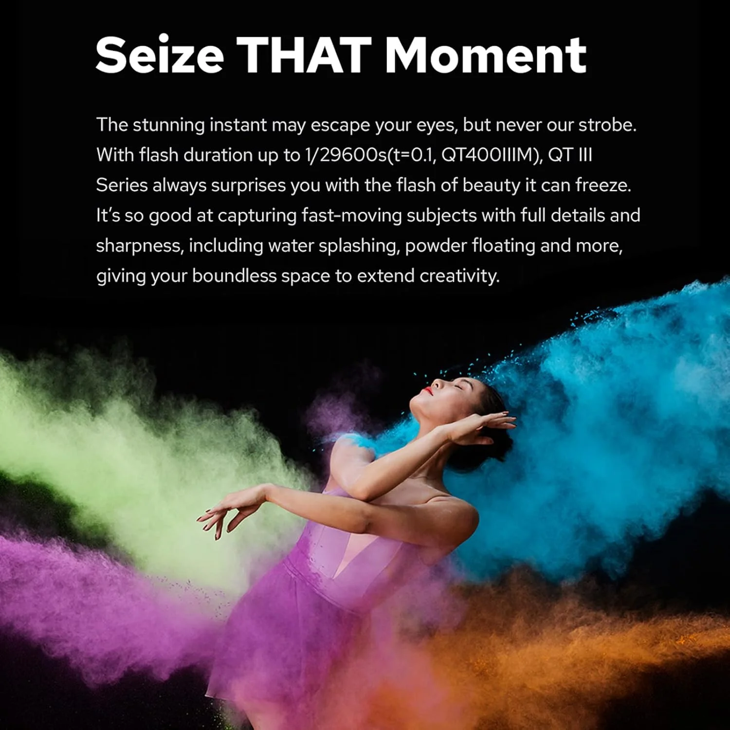 فلاش استودیویی پرسرعت 600 واتی Morelian QT600IIIM GN76 1/8000s HSS زمان بازیافت سریع 0.01-0.9 ثانیه سیستم بی سیم 2.4G داخلی با نور مدلینگ 40 واتی مانت بوئنز برای پرتره عروسی و فشن