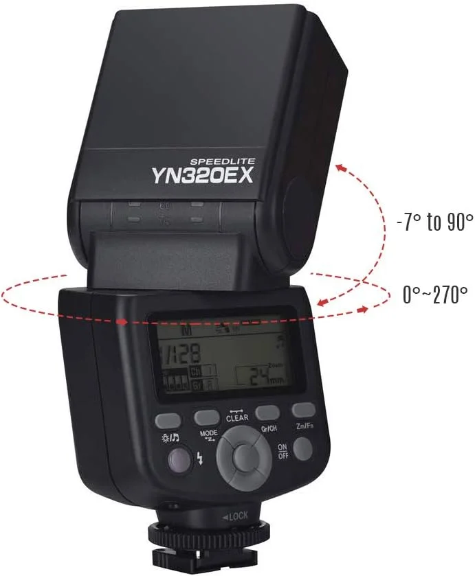 فلاش دوربین بی سیم TTL مدل Morelian YN320EX با قابلیت Master Slave Speedlite 1/8000s HSS GN31 5600K برای دوربین های سونی A7/ A7R/ A7S/ A58/ A99/ A77 II/ A6000/ A6300/ A6500