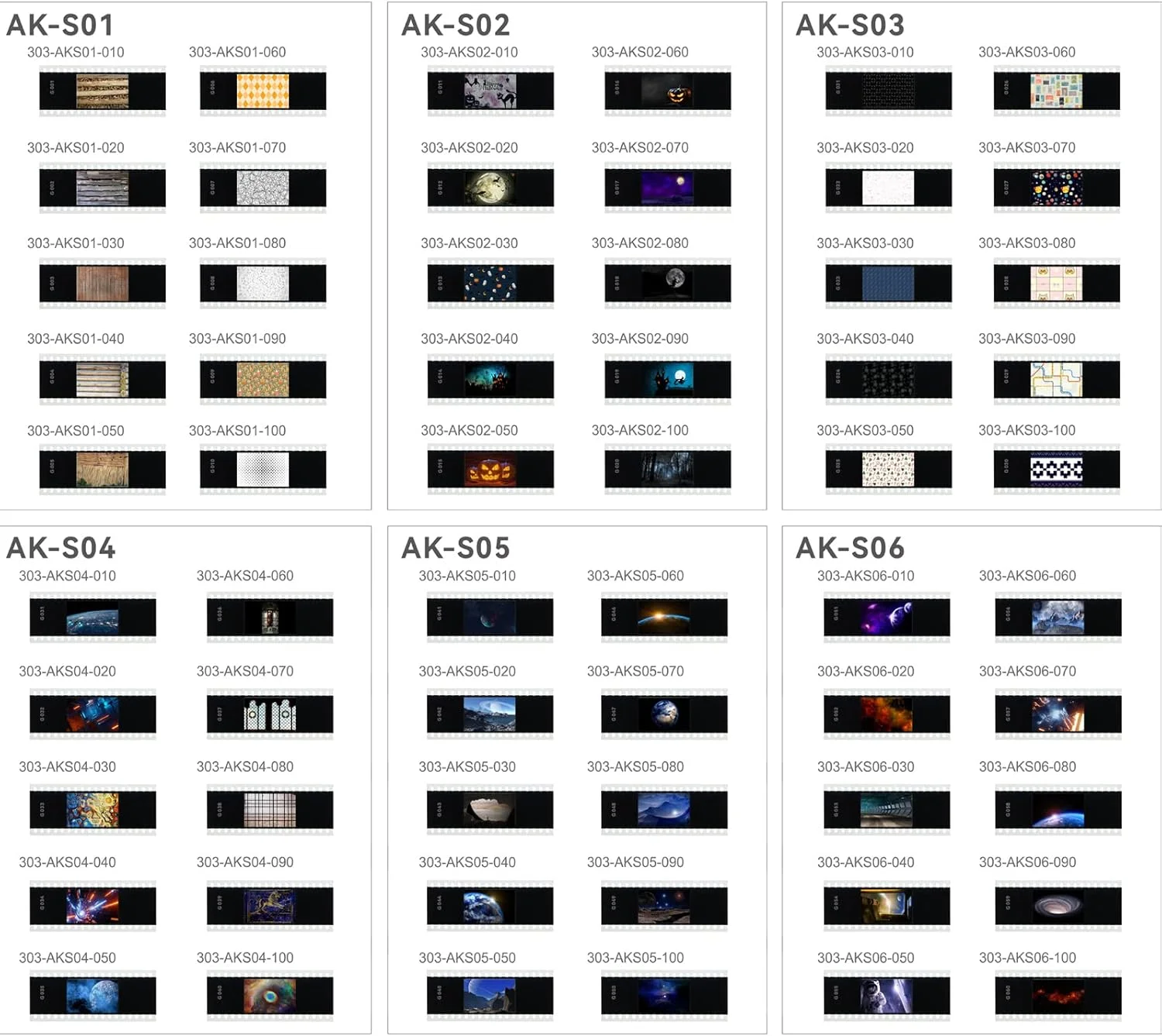مجموعه اسلاید کامل Godox AK-S، لوازم جانبی برای فلاش دوربین Godox AK-R21، مجموعه 60 عددی تصاویر شفاف