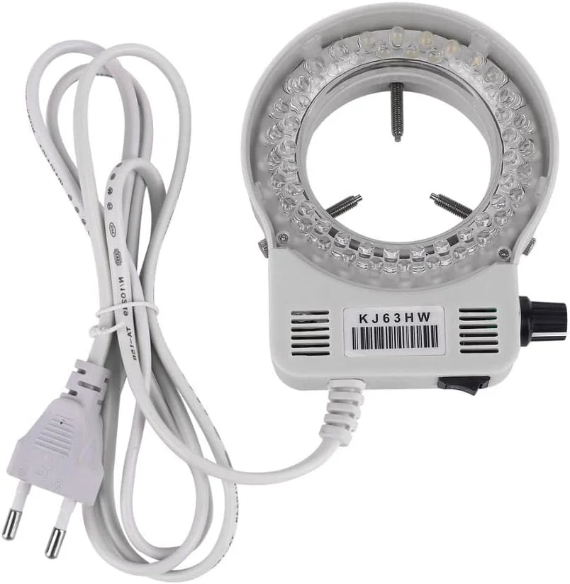 حلقه نور LED میکروسکوپ، لامپ میکروسکوپ، نور دایره ای عالی، منبع نور صنعتی برای میکروسکوپ، دوربین ها (رنگ: سفید)