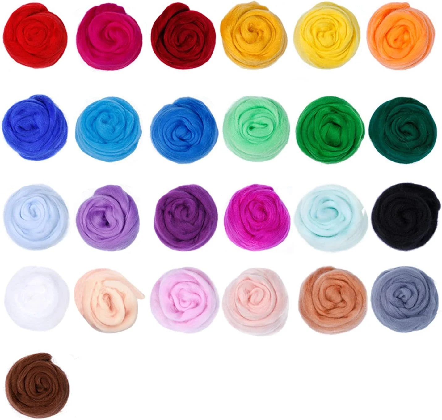 ست نمد دوزی سانین، شامل 25 رنگ پشم ریسی، ست ابتدایی نمد دوزی سوزنی، نخ فیبر، لوازم نمد دوزی سوزنی برای کاردستی های DIY، مناسب برای استفاده هنری در خانه و اداره