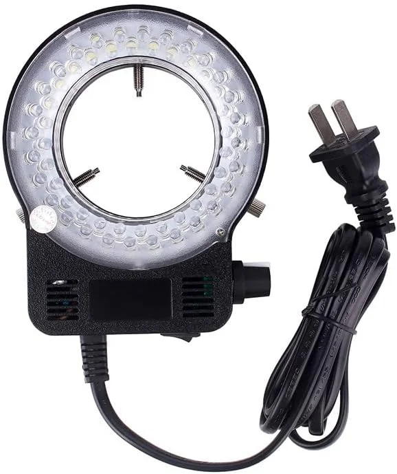چراغ حلقوی LED میکروسکوپ، لامپ میکروسکوپ، نور دایره ای عالی، منبع نور صنعتی برای میکروسکوپ، دوربین ها (رنگ: نسخه ارتقا یافته)