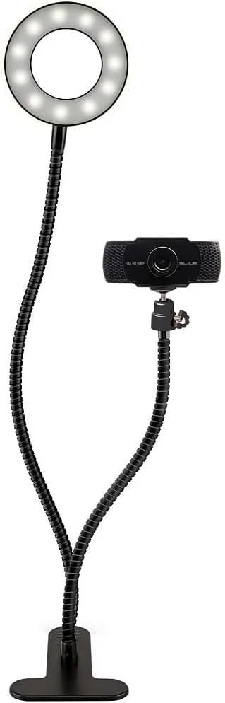وبکم اسلاید 1080P HD، نور حلقوی قابل حمل با پایه | کیت ولاگینگ برای TikTok، YouTube، Twitch، تجهیزات استریمینگ | دوربین ضبط ویدیو با 30 حالت نور، 30 فریم بر ثانیه | 2 بازوی گردن غازی انعطاف پذیر، گیره وبکم اسلاید 1080P HD، نور حلقوی قابل حمل با پایه | کیت ولاگینگ برای TikTok، YouTube، Twitch، تجهیزات استریمینگ | دوربین ضبط ویدیو با 30 حالت نور، 30 فریم بر ثانیه | 2 بازوی گردن غازی انعطاف پذیر، گیره