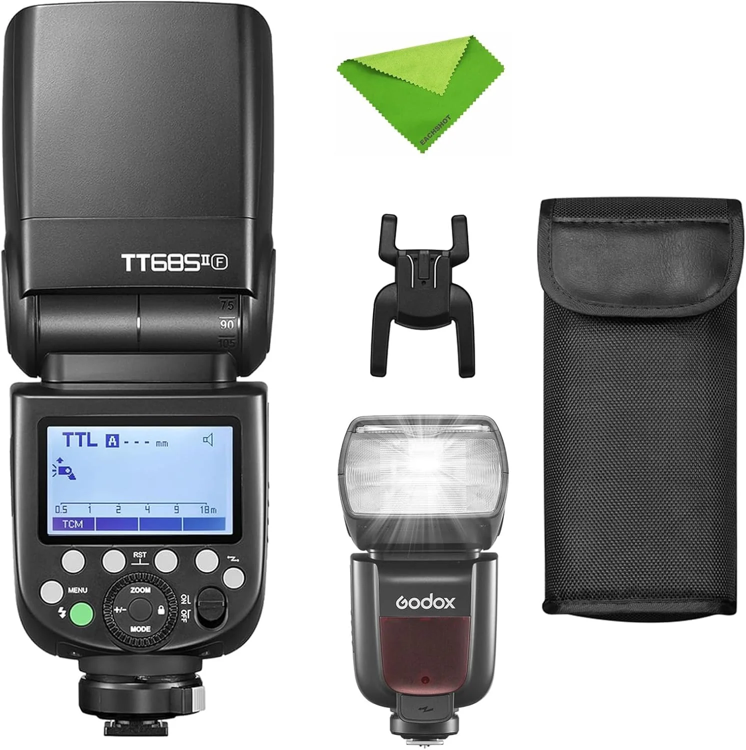 فلاش گودکس TT685II-F برای دوربین های فوجی TTL Speedlight، سیستم بی سیم 2.4G X، فلاش پرسرعت HSS 1/8000S برای دوربین های فوجی X-T2 X-T1 X-T10 X-A3 X-E1 X-Pro1 X100F X100T (به روز شده TT685F)