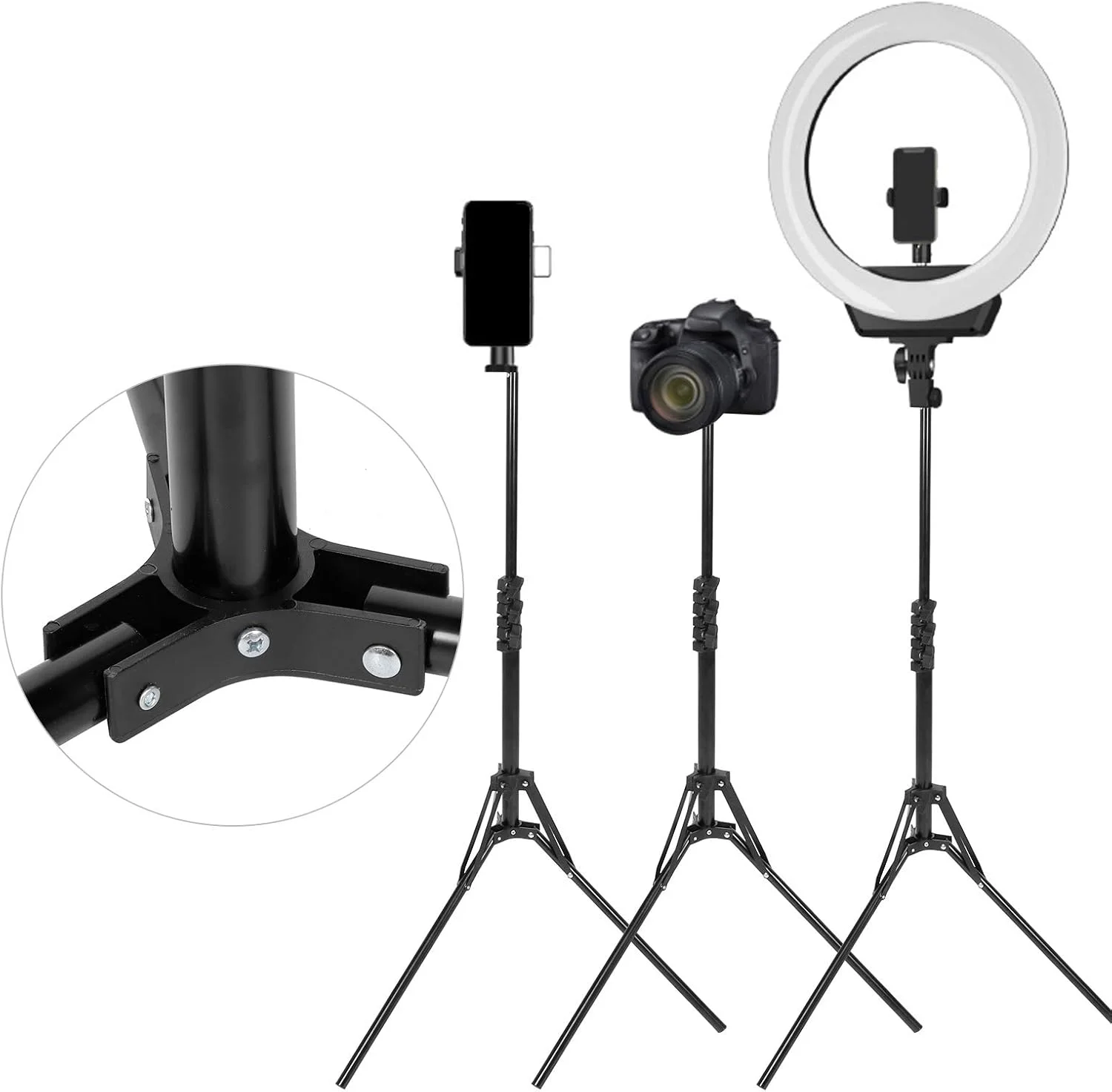 نگهدارنده رینگ لایت، سه پایه رینگ لایت، مقاوم در برابر سایش برای پخش زنده عکاسی