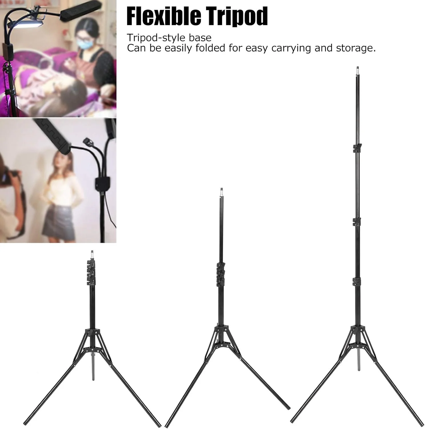 نگهدارنده رینگ لایت، سه پایه رینگ لایت، مقاوم در برابر سایش برای پخش زنده عکاسی