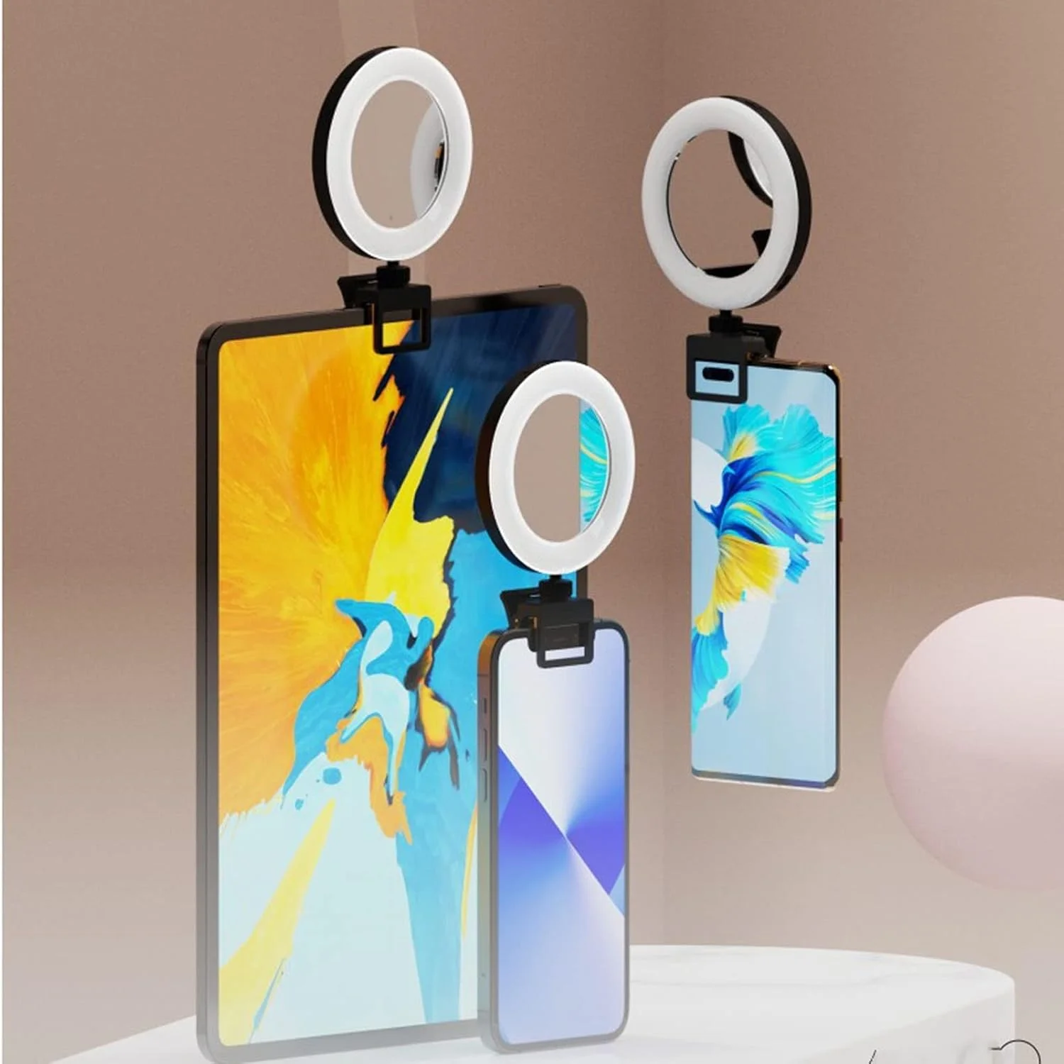 نور پرکننده گوشی هوشمند، 3 دمای رنگ، قابل شارژ، 5 سطح روشنایی، گیره کوچک نور حلقه ای سلفی برای عکس های شب نور پرکننده گوشی هوشمند، 3 دمای رنگ، قابل شارژ، 5 سطح روشنایی، گیره کوچک نور حلقه ای سلفی برای عکس های شب