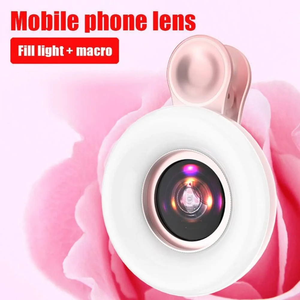 نور سلفی YUEPAO، نور عکاسی، لنز ماکرو، چراغ حلقه ای، کیت لنز تلفن همراه