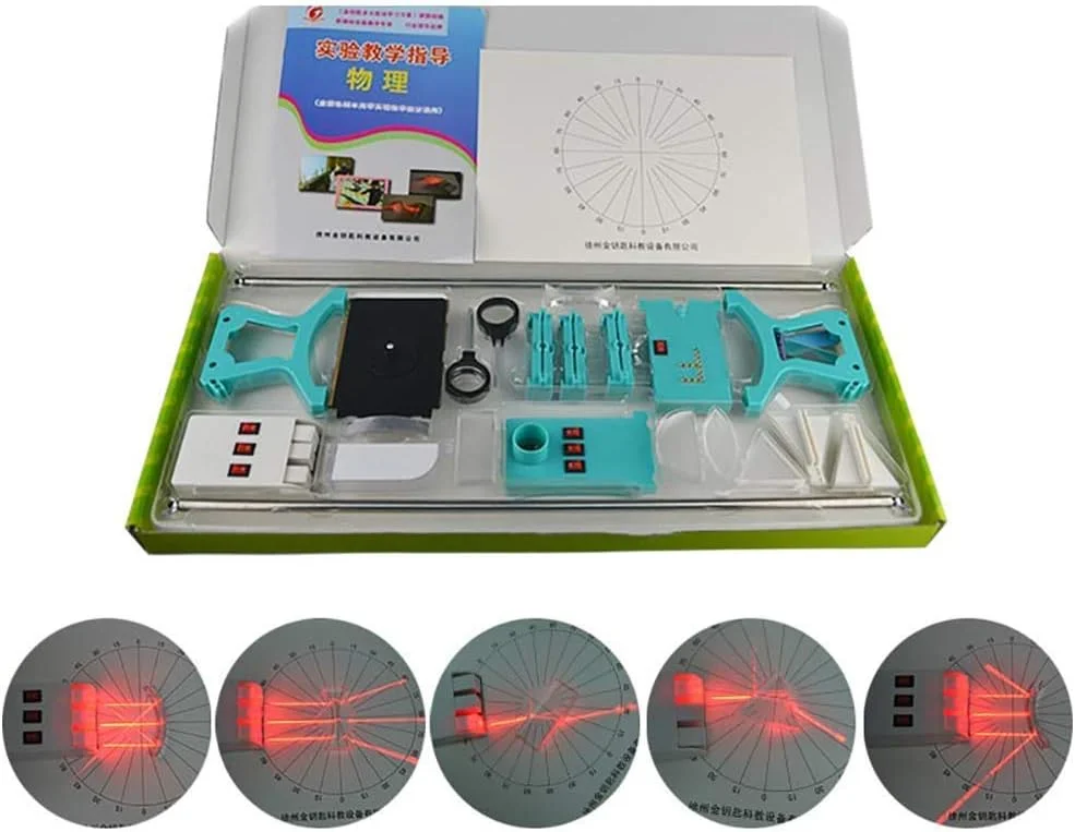 مجموعه آزمایش های علوم فیزیکی مدل آموزشی شامل چندین عدسی، سکوی آزمایش نوری و دو منبع نور برای ابزار تدریس مدرسه آشنایی کودکان مجموعه آزمایش های علوم فیزیکی مدل آموزشی شامل چندین عدسی، سکوی آزمایش نوری و دو منبع نور برای ابزار تدریس مدرسه آشنایی کودکان