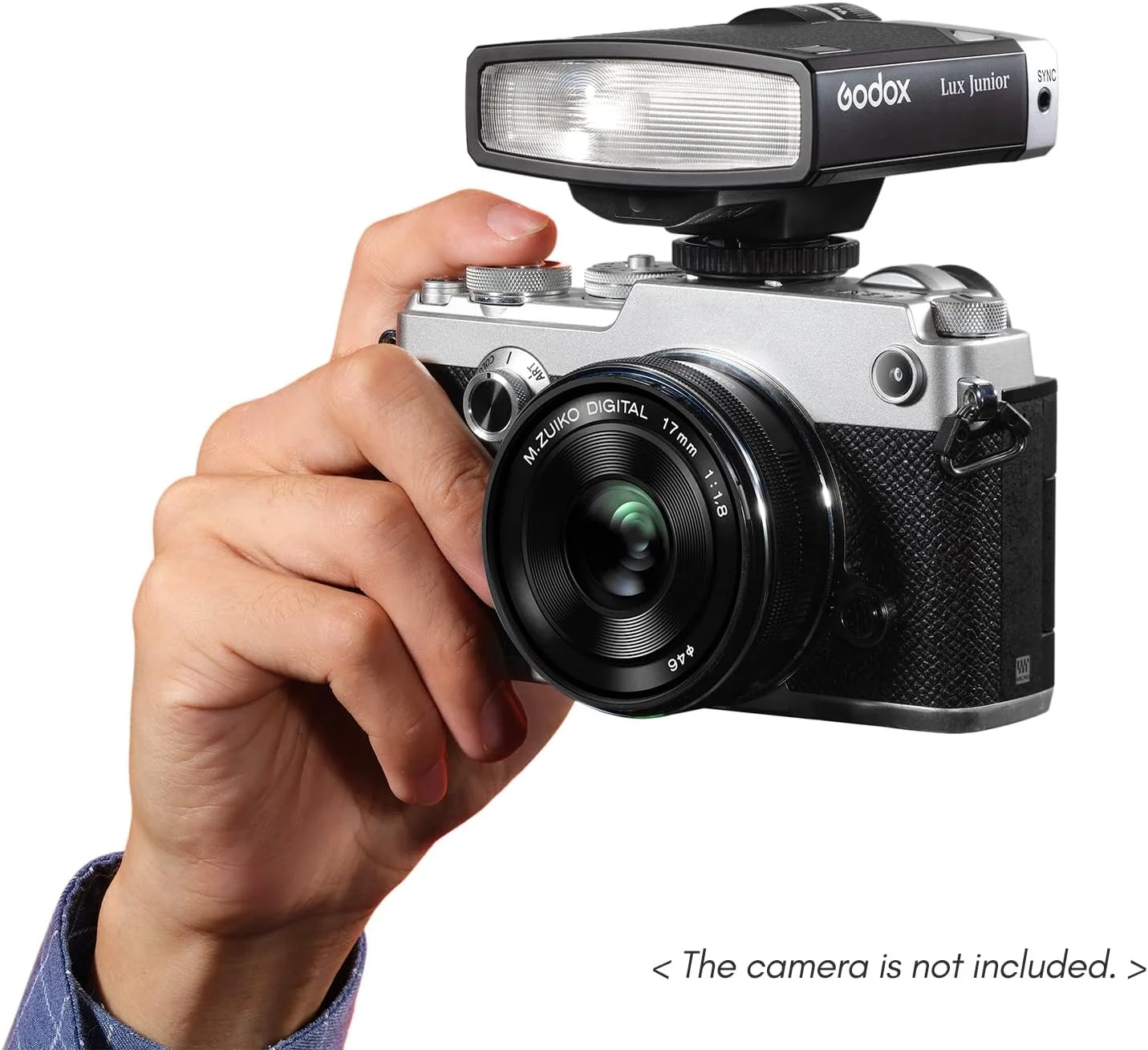 فلاش دوربین OUNA، فلاش دوربین رترو Lux Junior GN12 دمای رنگ 6000K حالت های خودکار و دستی قدرت فلاش 1/1-1/64 فاصله کانونی 28 میلی متر جایگزین برای دوربین های کفشک دار فوجی Olympus