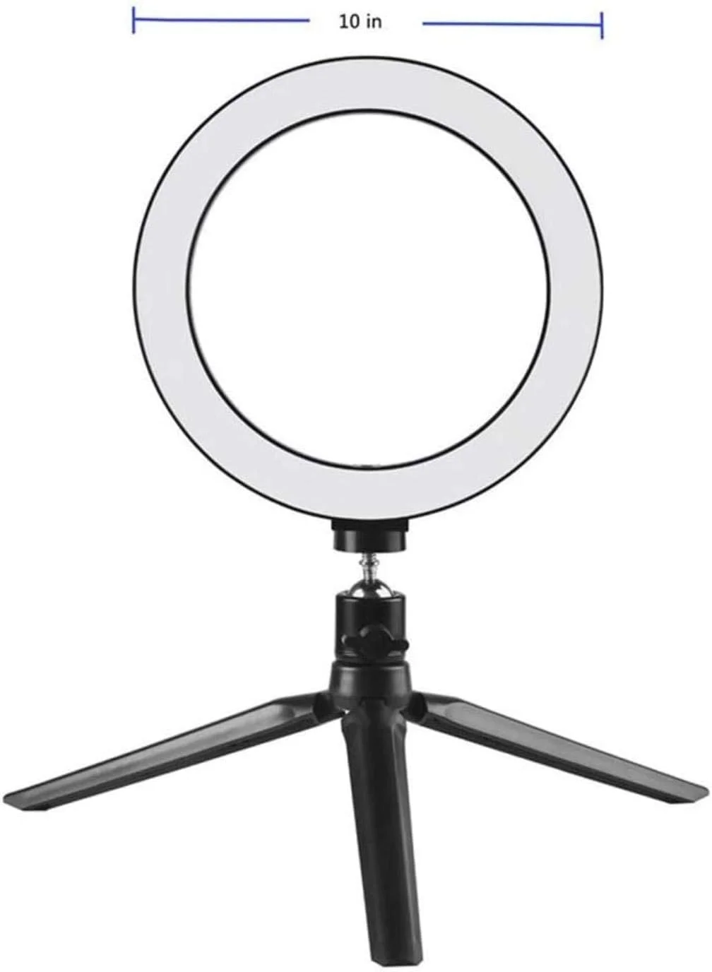 حلقه نور با پایه و نگهدارنده تلفن، چراغ‌های زیبایی زنده با قابلیت تنظیم نور، حلقه نور ال ای دی، نور ویدئویی عکس استودیو رابط USB با پایه سه پایه، کیت نورپردازی عکس و فیلم دوربین