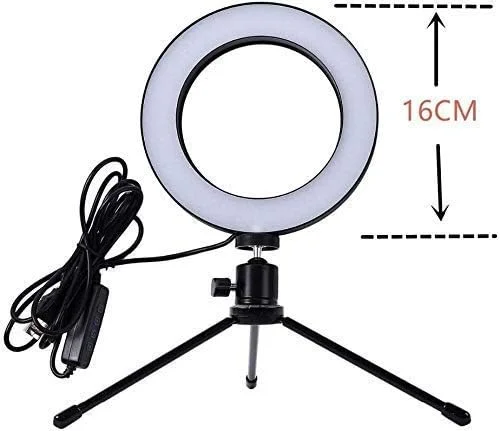 حلقه نور ال ای دی Samnuerly با پایه سه پایه و نگهدارنده انعطاف پذیر تلفن، 3 حالت نور قابل تنظیم برای ویدیوهای یوتیوب، پخش زنده، آرایش، عکاسی سلفی