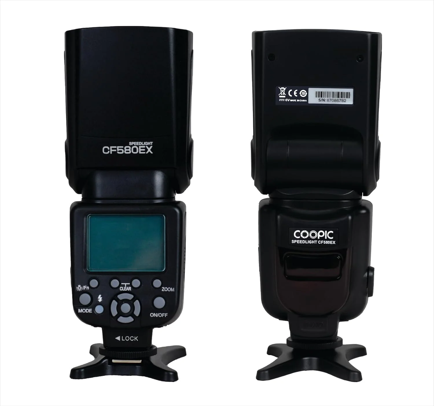 فلاش اسپیدلایت CF580EX N با صفحه نمایش LCD و GN56 5500K TTL سازگار با دوربین های نیکون