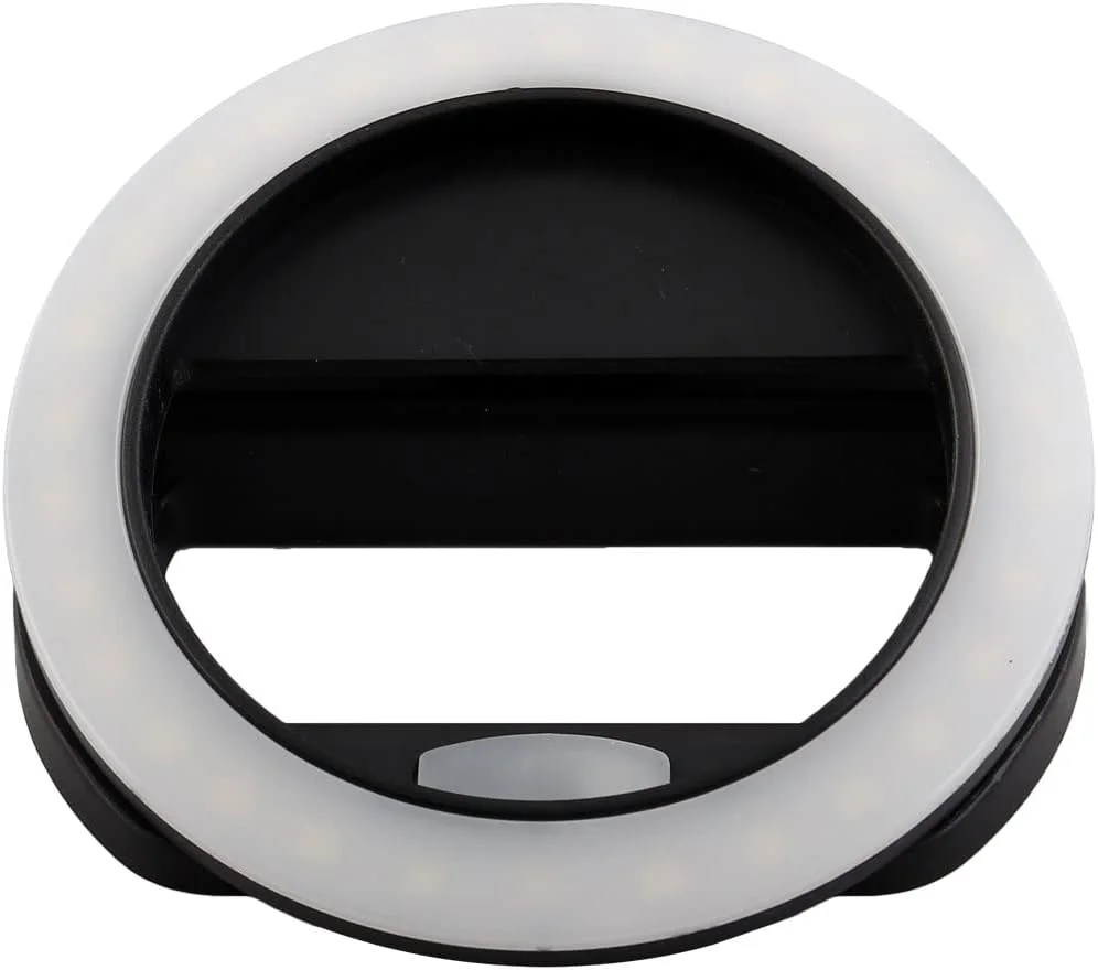 حلقه نور مشکی قابل شارژ با 30 ال ای دی با روشنایی 4 سطح برای گوشی های هوشمند اندروید