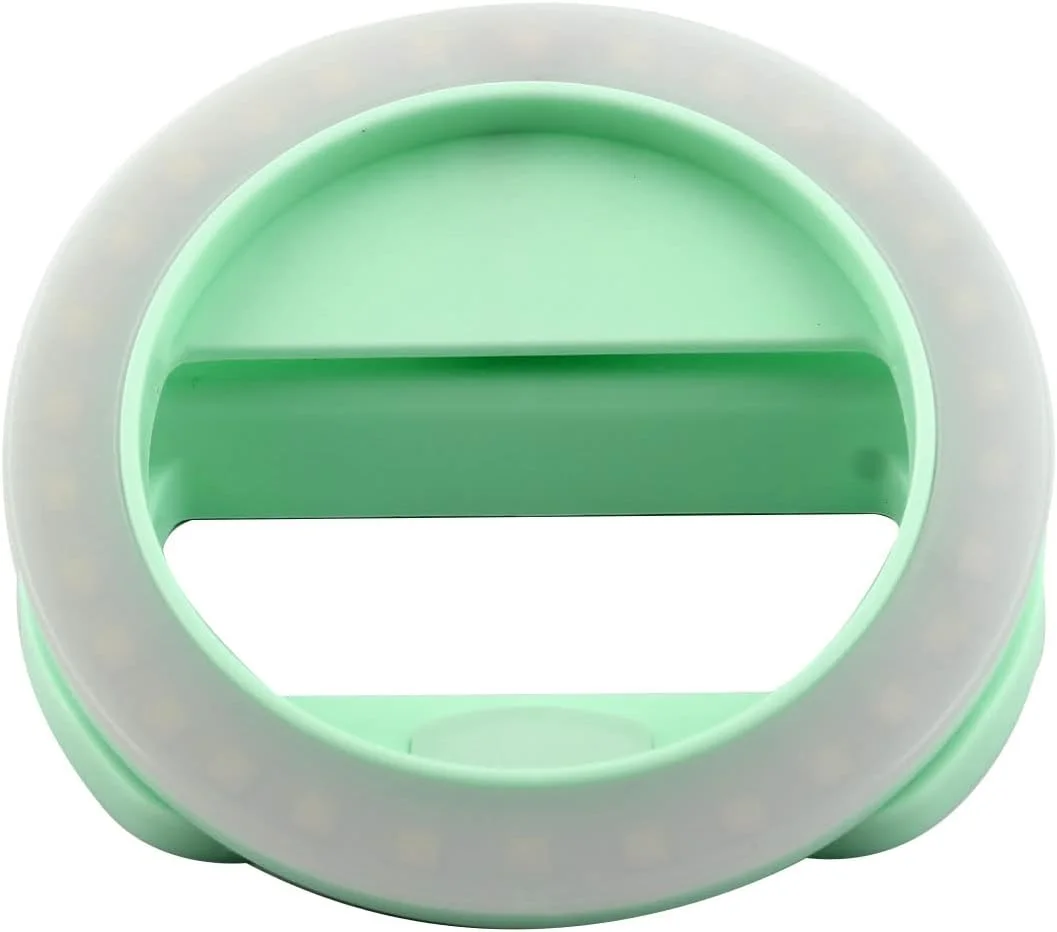 حلقه نور 30 LED با 4 سطح روشنایی قابل تنظیم و شارژی سبز رنگ برای گوشی های هوشمند اندروید