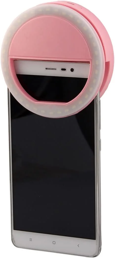 حلقه نور صورتی قابل شارژ با 36 LED برای گوشی های هوشمند اندروید