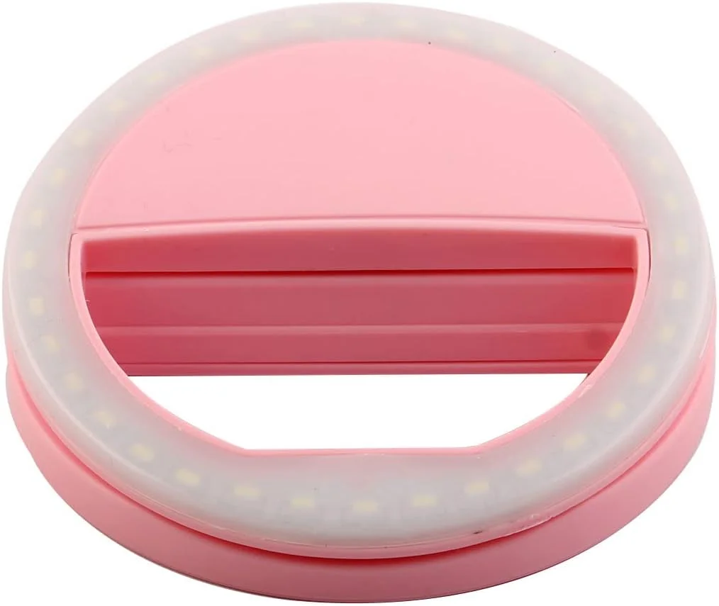 حلقه نور صورتی با 36 ال ای دی و 3 سطح روشنایی قابل تنظیم، با باتری، مناسب برای گوشی های هوشمند اندروید حلقه نور صورتی با 36 ال ای دی و 3 سطح روشنایی قابل تنظیم، با باتری، مناسب برای گوشی های هوشمند اندروید