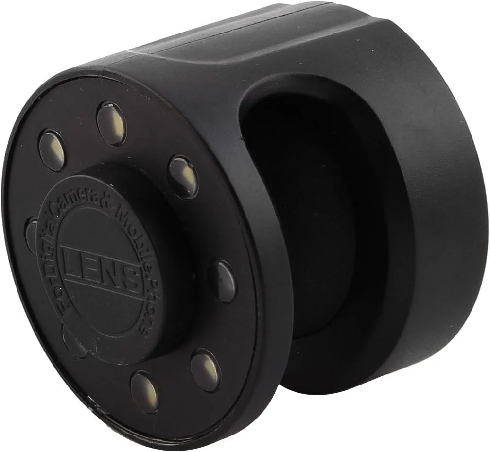 چراغ حلقه ای کوچک Ruilogod Mini 8 LED با 4 سطح روشنایی قابل تنظیم و شارژی مشکی برای تلفن هوشمند و لپ تاپ چراغ حلقه ای کوچک Ruilogod Mini 8 LED با 4 سطح روشنایی قابل تنظیم و شارژی مشکی برای تلفن هوشمند و لپ تاپ