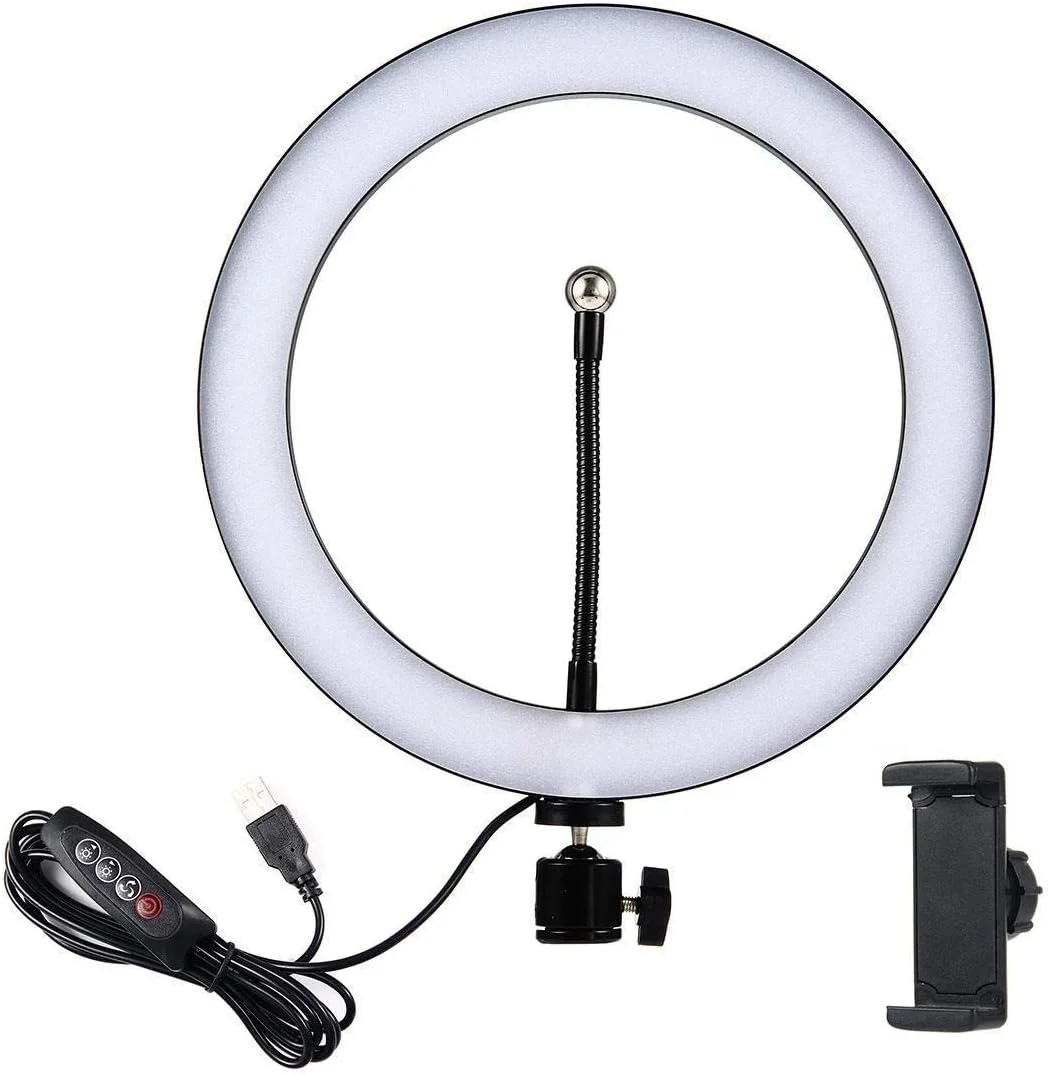 حلقه نور سلفی با پایه سه پایه، حلقه نور LED 14 اینچی قابل تنظیم برای عکاسی، پخش زنده و نور آرایشی