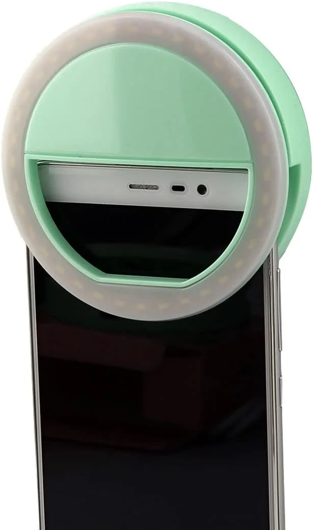 حلقه نور 36 LED با قابلیت تنظیم نور و شارژ مجدد، سبز رنگ، مناسب برای گوشی های هوشمند اندروید