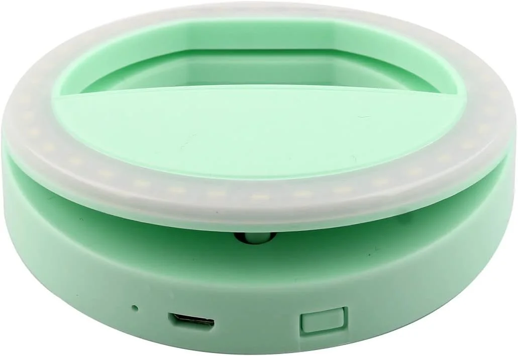 حلقه نور 36 LED با قابلیت تنظیم نور و شارژ مجدد، سبز رنگ، مناسب برای گوشی های هوشمند اندروید